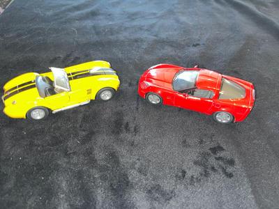 Sale Photo Thumbnail #400: Die Cast cars, not Hot Wheel size - Shelby scale 1/32, Corvette scale 1/36