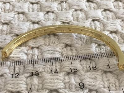 Dainty Rhinestone Bangle locking