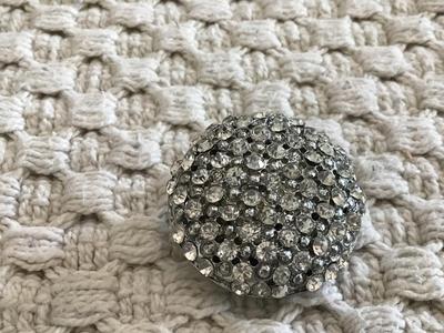 Rhinestone Domed Brooch Vintage