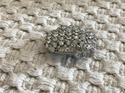 Rhinestone Domed Brooch Vintage
