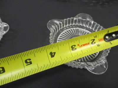 Horsemint Nappy Indiana Glass - Grape Design Glass - Dish Hazel Atlas Maple Leaf Shape - Vintage Round Cigarette 5 Slot Ashtray