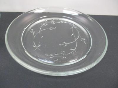 Princess House Covered Butter Dish - Glass Canister & Princess House Plate