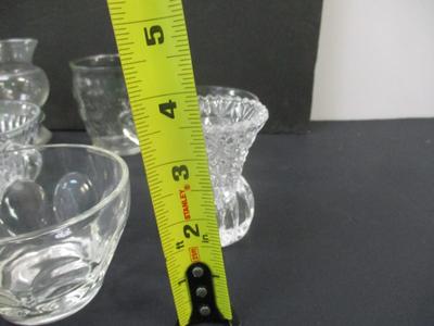 Assortment Of Clear Glass - Cups - Bowls - Toothpick Holder #3