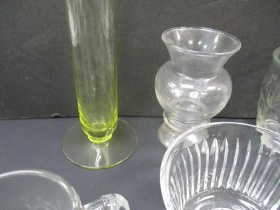 Assortment Of Clear Glass - Cups - Bowls - Toothpick Holder #3