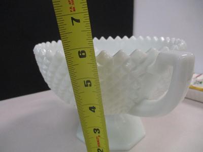 Fenton Lidded Hobnail Candy Nut Dish Dish Milk Glass - Avon Trinket Dish - Vintage Westmoreland Hobnail Candy Dish