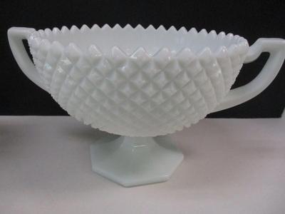 Fenton Lidded Hobnail Candy Nut Dish Dish Milk Glass - Avon Trinket Dish - Vintage Westmoreland Hobnail Candy Dish
