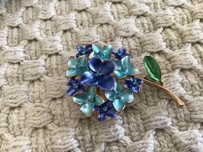 Blue Bouquet Brooch