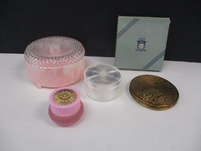 Rex Fifth Avenue Compact For Sale - Cheramy April Showers Deluxe Pink Powder Box - Jar With Screw Top Elusive Cream Dachet