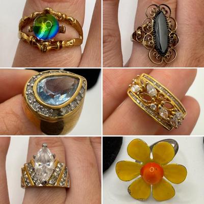 Large Ring Collection, incl. 925 (ST-HS)