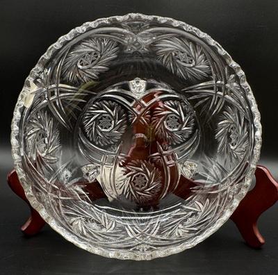 Lead Crystal Tri Foot Center Bowl