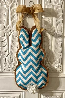 Burlap Bunny Door Hangers - Pair