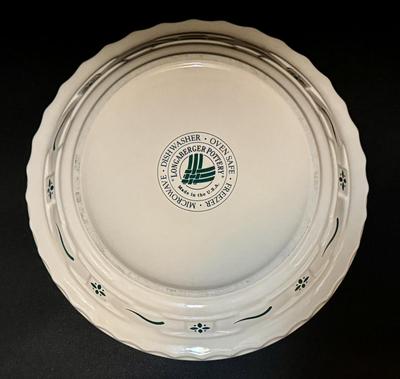 Longaberger Pottery 10" Pie Plate