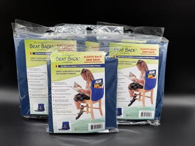 Elastic Seatback Sacks for Easy Storage and Access - 6 included