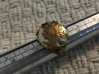 Vintage satsuma Flower Ring