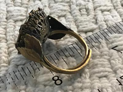Vintage satsuma Flower Ring