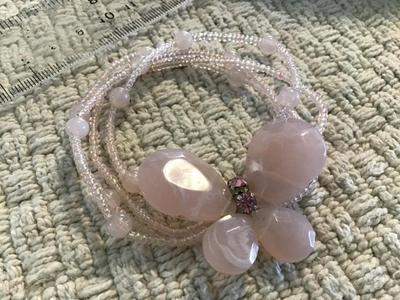 Pink Quartz Butterfly Bracelet