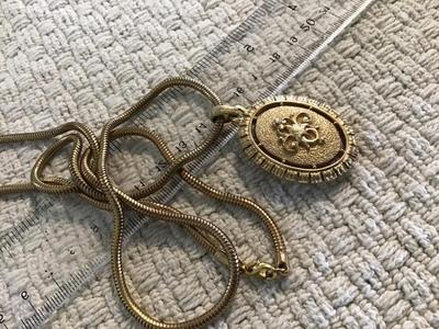 Vintage avon Double Sided Cameo Necklace with Chain