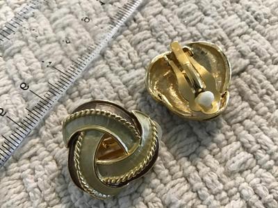 Multi Tone Clip on Earrings