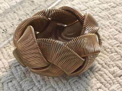 Gold Tone Mesh Wire Bracelet