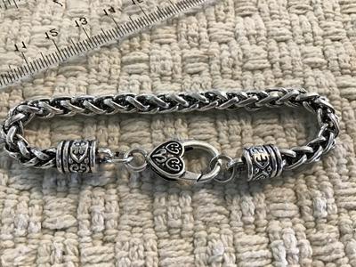 Silver Tone Heart Bracelet