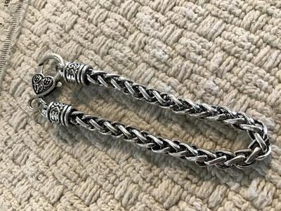 Silver Tone Heart Bracelet