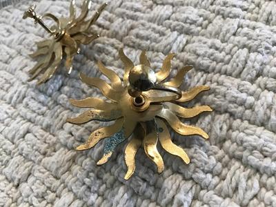 Large Sun Screwback Earrings