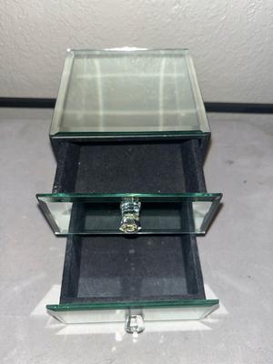Mirrored box with drawers