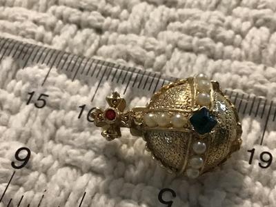 Vintage Maltese Cross Orb pin