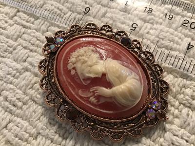 Fashion Cameo Brooch