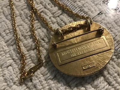 Vintage Avon Pheasant Necklace /Brooch