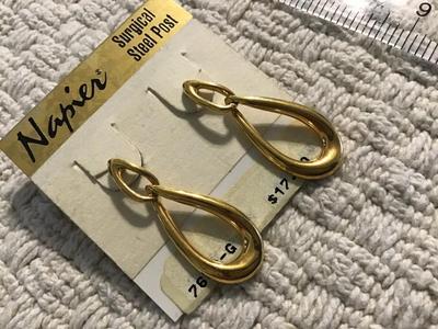 Napier Gold Tone Earrings