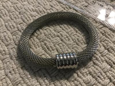 Silver Tone Mesh Bracelet