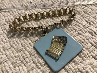Vintage Harmonica Charm Bracelet