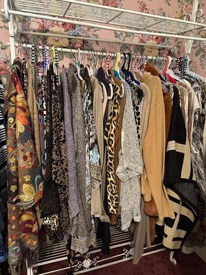 Clothing w/ Decorative rack 60- 80 pieces of L - 2XL Women's Fashion Brands