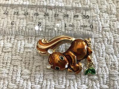 Squirrel Brooch