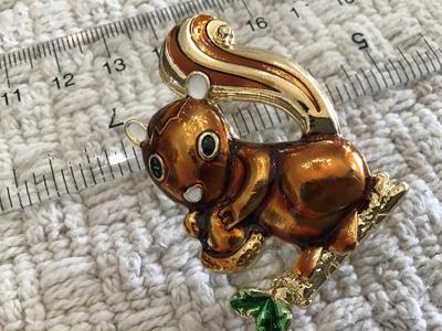 Squirrel Brooch