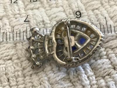 Crown Heart Brooch