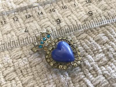 Crown Heart Brooch