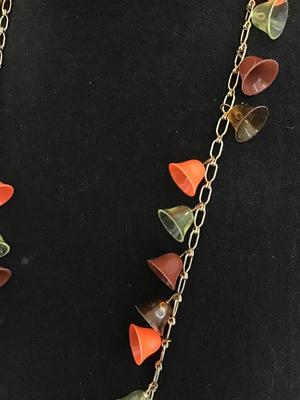 Vintage Unique Great Condition Lucite 1930-1940 Bell Necklace