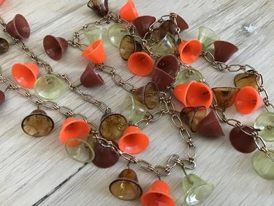 Vintage Unique Great Condition Lucite 1930-1940 Bell Necklace