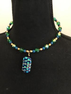 Glass Pendant Necklace collar