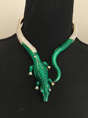 Crocodile Rhinestone Necklace