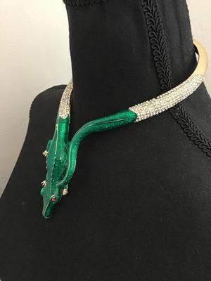 Crocodile Rhinestone Necklace