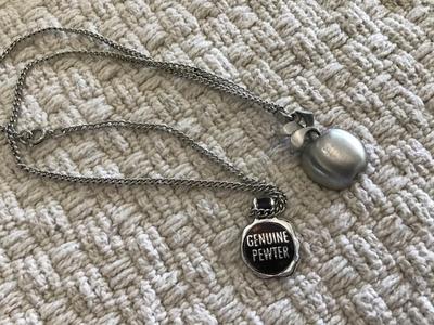 Pewter Apple Necklace