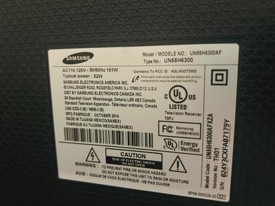 55” SAMSUNG SMART TV AND SAMSUNG SMART BLUE-RAY DVD PLAYER