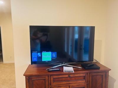 55” SAMSUNG SMART TV AND SAMSUNG SMART BLUE-RAY DVD PLAYER