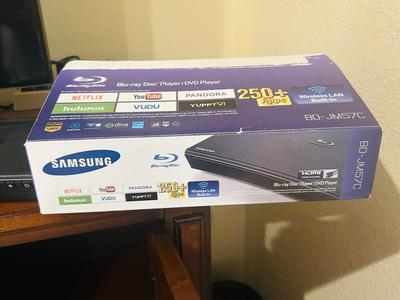 55” SAMSUNG SMART TV AND SAMSUNG SMART BLUE-RAY DVD PLAYER