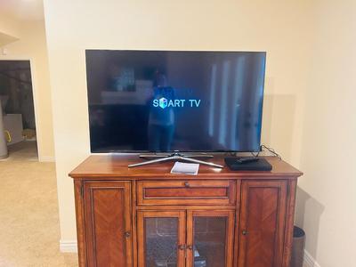 55” SAMSUNG SMART TV AND SAMSUNG SMART BLUE-RAY DVD PLAYER