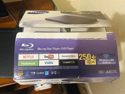 55” SAMSUNG SMART TV AND SAMSUNG SMART BLUE-RAY DVD PLAYER