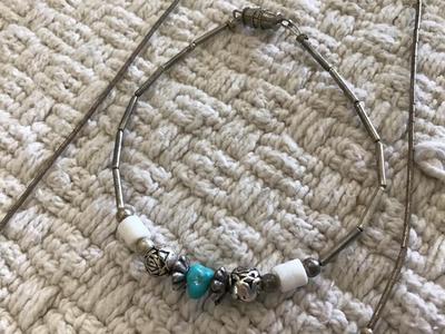 Liquid Silver Necklace and Bracelet Vintage